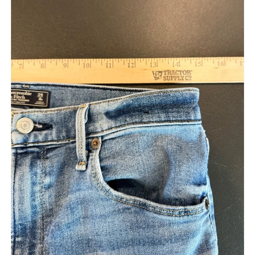 Abercrombie & Fitch Womens‎ 29/8R Flare Jeans Blue High Rise Medium Wash Preppy